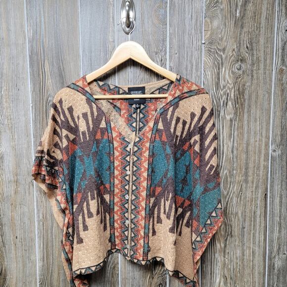 Gossip girl by Romeo & Juliet Tops - Western Aztec Native American Cropped Tunic Shirt Womens S Gossip Girl Cowgirl